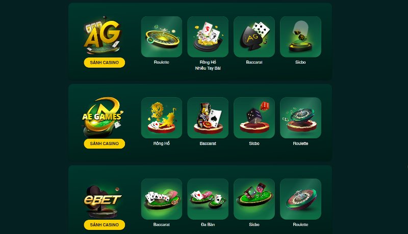 Giới thiệu sảnh casino trực tuyến V9BET