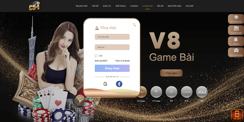 Cách truy cập vào game bài Mậu Binh C54